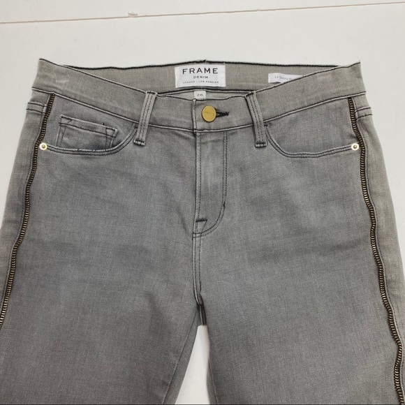 Frame Denim Le Skinny de Jeanne Zip Ankle Jeans - Picture 4 of 9